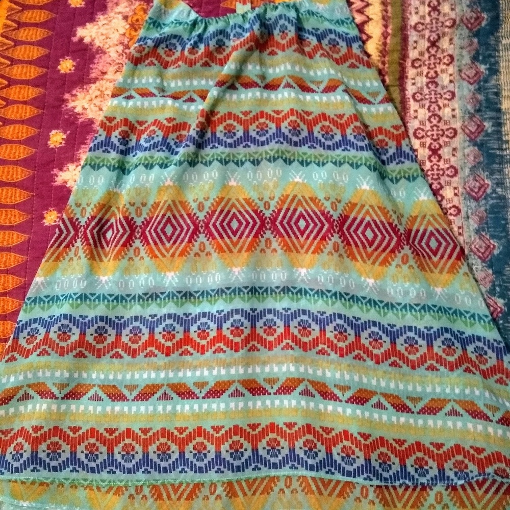 Multicolored beach cover-up